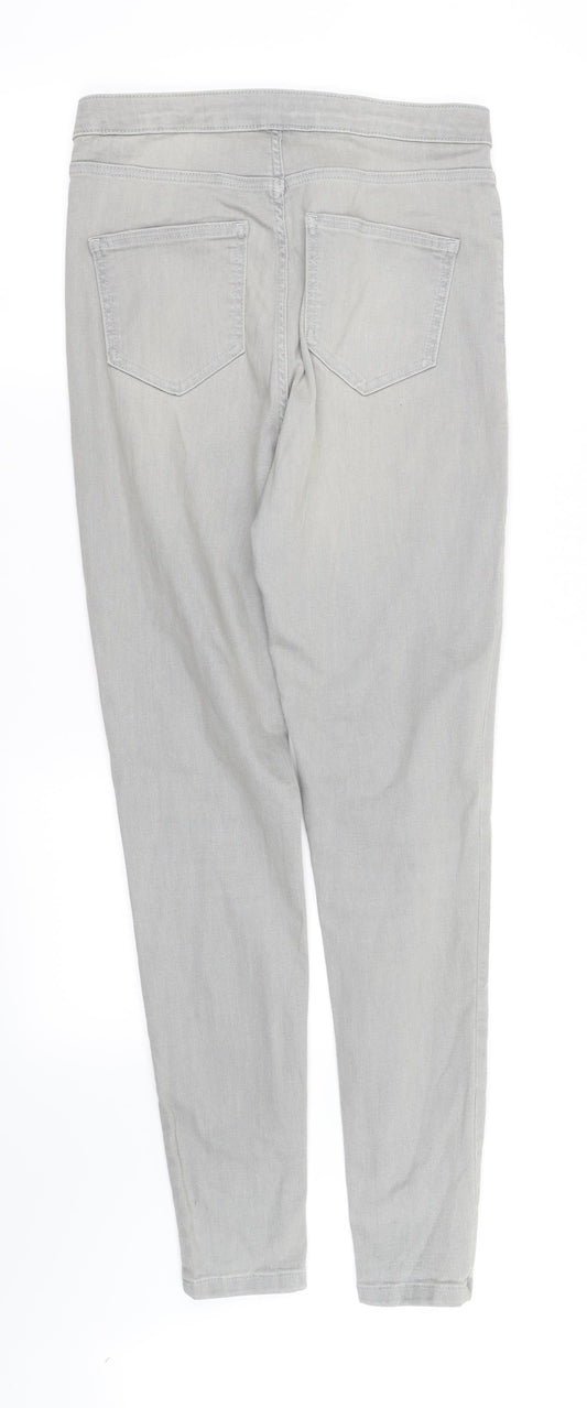 pre worn Womens Grey Straight Jeans Size 12 L34 in