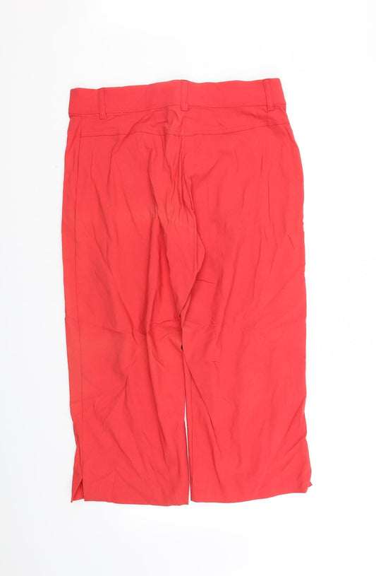 h&b Womens Red Trousers Size 12 L25 in