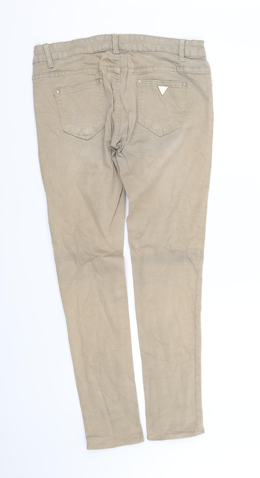 pr worn Womens Beige Trousers Size 8 L32 in