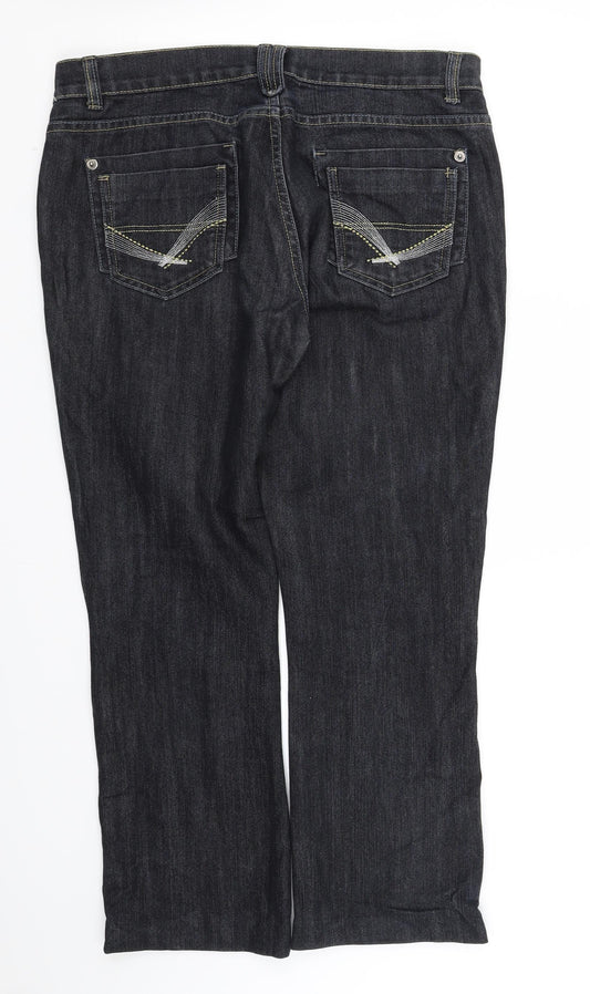 pre worn Womens Black Straight Jeans Size L L29 in