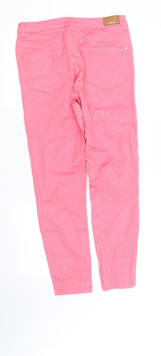 ORSAY Womens Pink Straight Jeans Size 12 L29 in