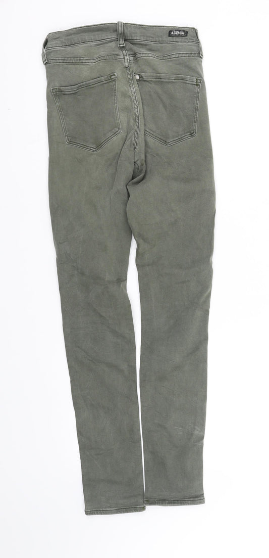 deniem Girls Green Straight Jeans Size M