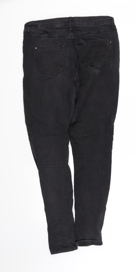 pre worn Womens Black Trousers Size 10 L32 in