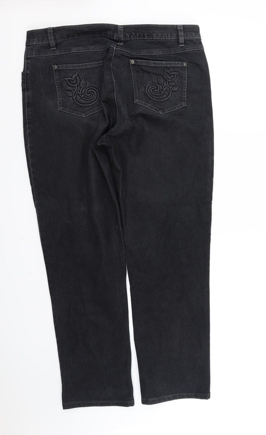 pre worn Womens Black Trousers Size M L38.5 in