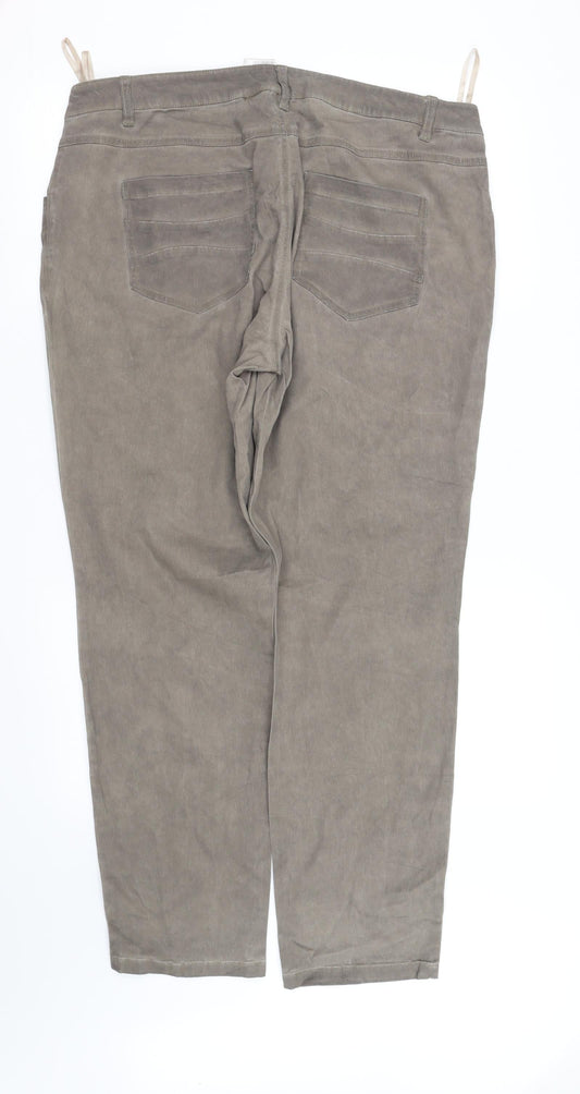 pre worn Womens Grey Houndstooth Trousers Size 20 in L32 in