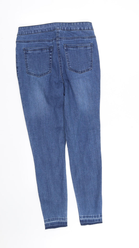 deniem Womens Blue Trousers Size 12 L30 in