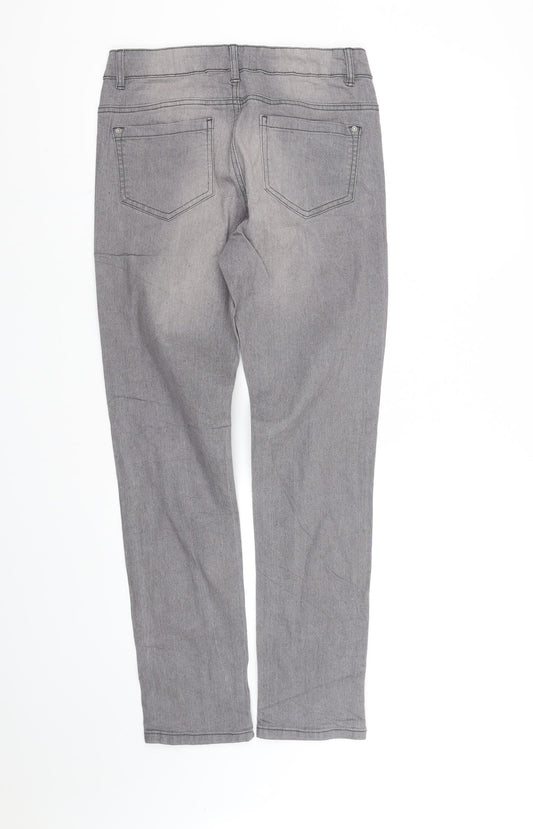 pre worn Womens Grey Straight Jeans Size S L32 in