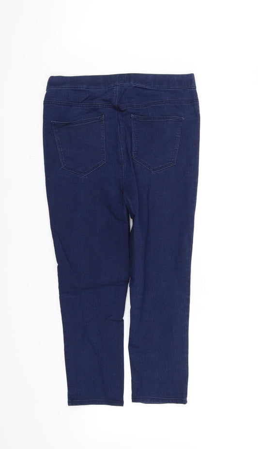 deniem co Womens Blue Straight Jeans Size 10 L25 in
