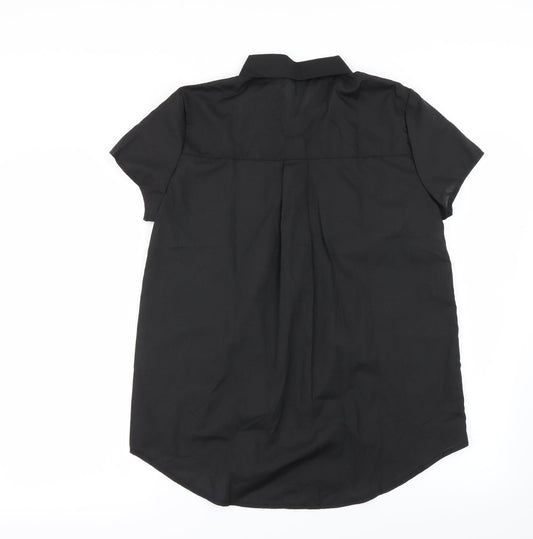 Preworn Womens Black Basic Button-Up Size M