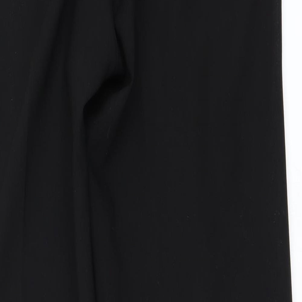 Preworn Womens Black Trousers Size 12 L26 in