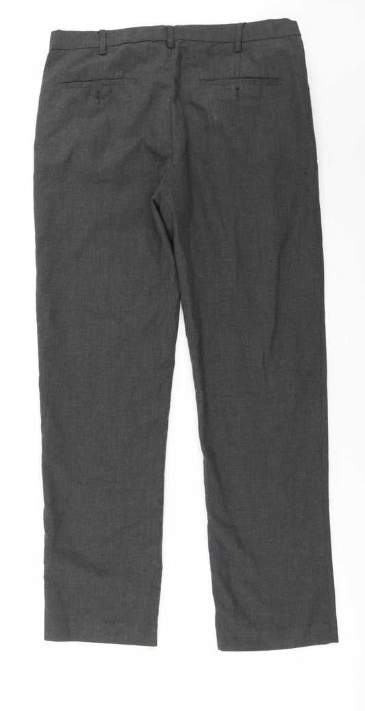New Look Womens Grey Trousers Size 34 in L26 in