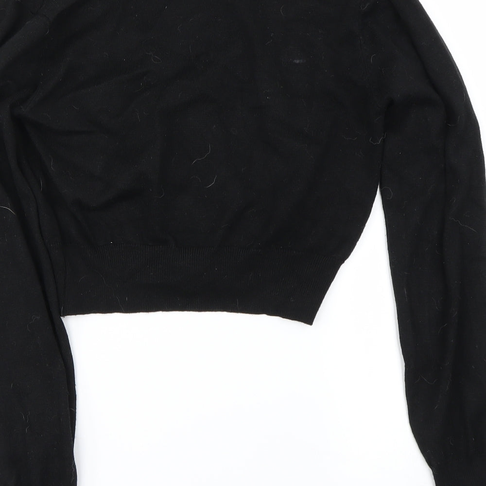 Abollria Womens Black Cardigan Jumper Size S