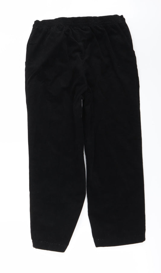 Preworn Womens Black Trousers Size 28 in L24 in