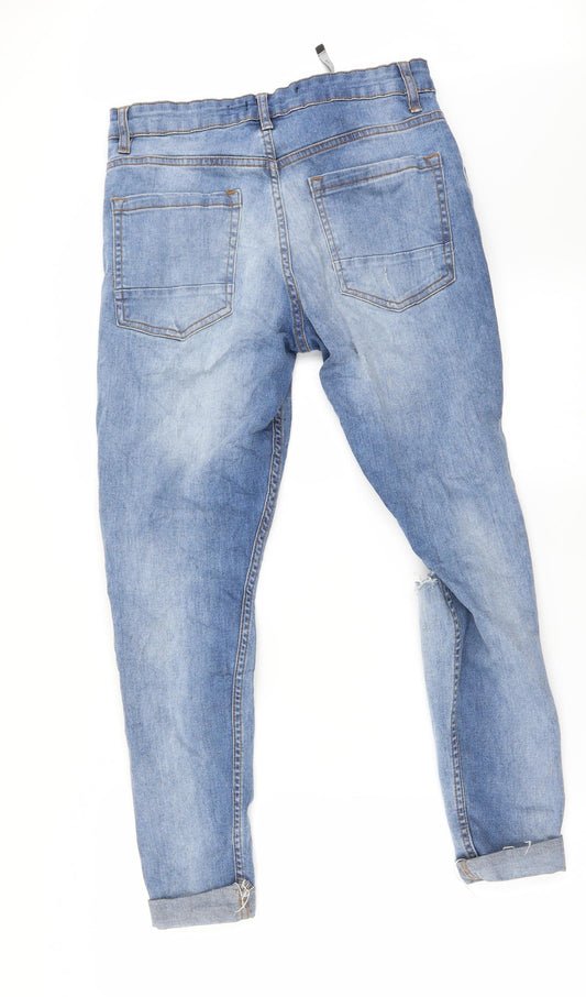 Preworn Mens Blue Straight Jeans Size 30 in L25 in