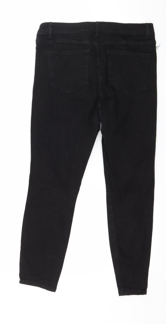 Denim 365 Womens Black Denim Skinny Jeans Size 12 L24 in