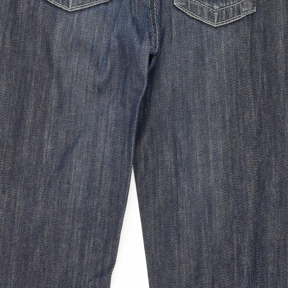 Brand and care label for COD women’s pink denim straight jeans, size UK 32, in, 29-inch leg