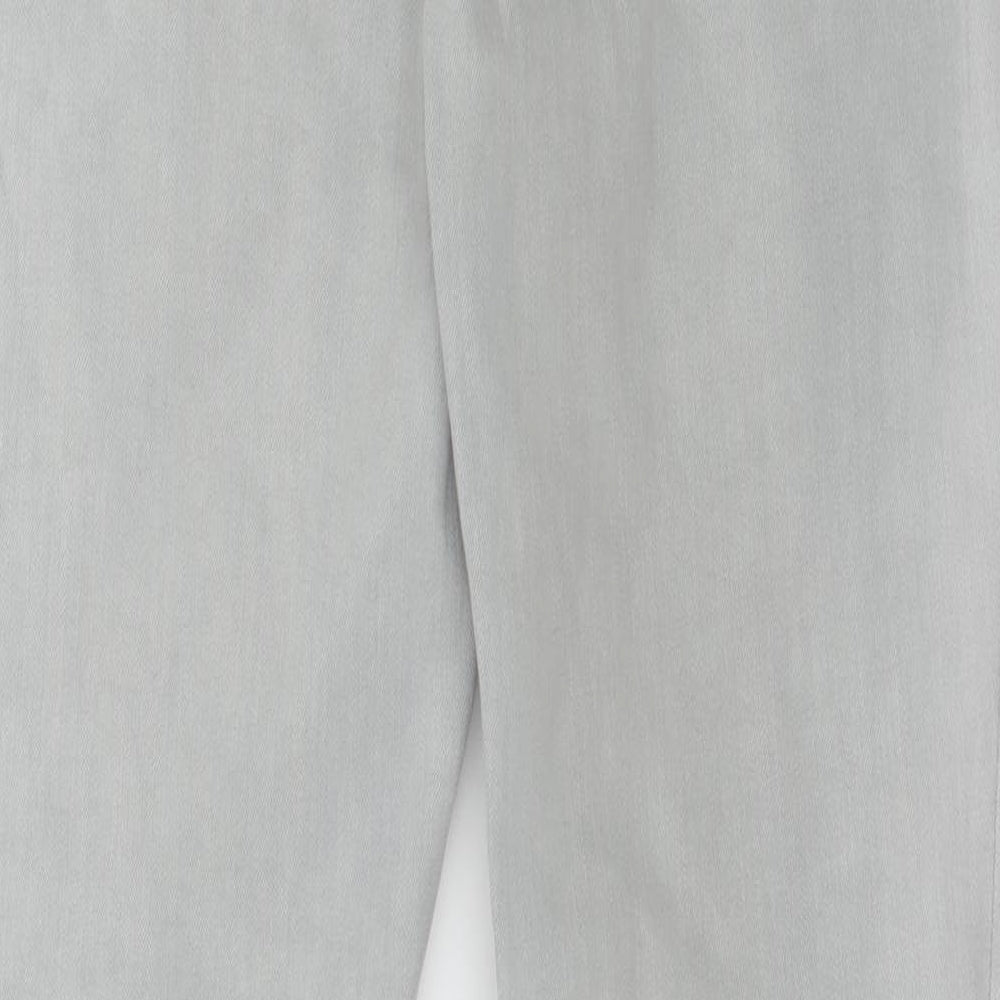 Lands' End Womens Grey Denim Straight Jeans Size 10 L31 in - Ombre