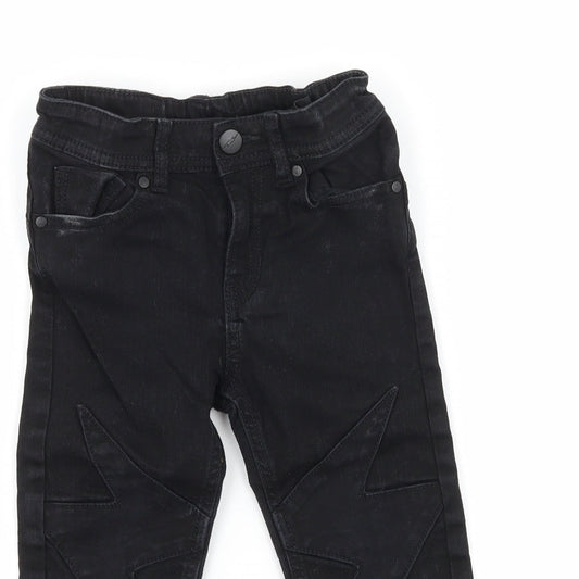 H&M Boys Black Denim Skinny Jeans Size 4 Years