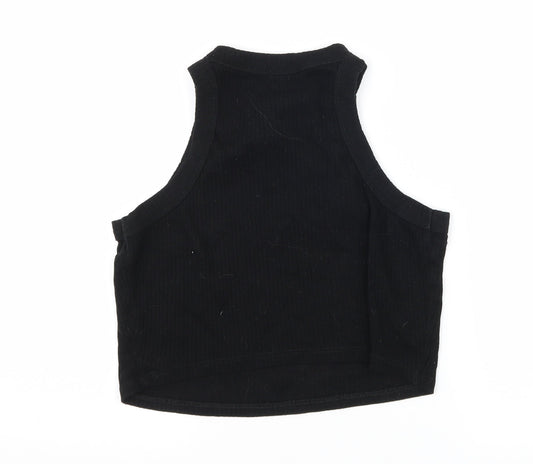 River Island Womens Black Jersey Basic Tank Size 14