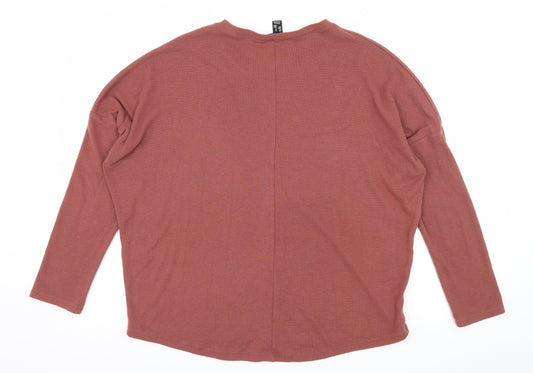 New Look Womens Brown Knit Pullover Jumper Size 8
