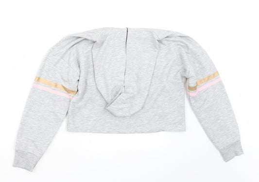Primark Girls Grey Rayon Pullover Hoodie Size 12 Years