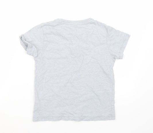 NEXT Boys Grey Rayon Basic T-Shirt Size 7 Years
