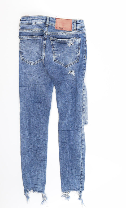Pull&Bear Womens Blue Skinny Jeans Size 34 L25 in