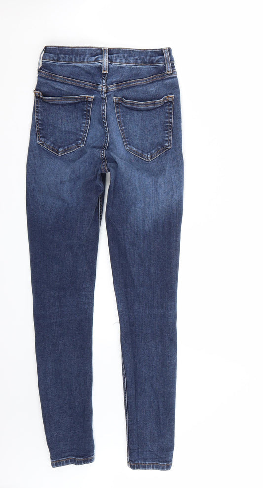 Topshop Womens Blue Skinny Jeans Size 25 L27 in