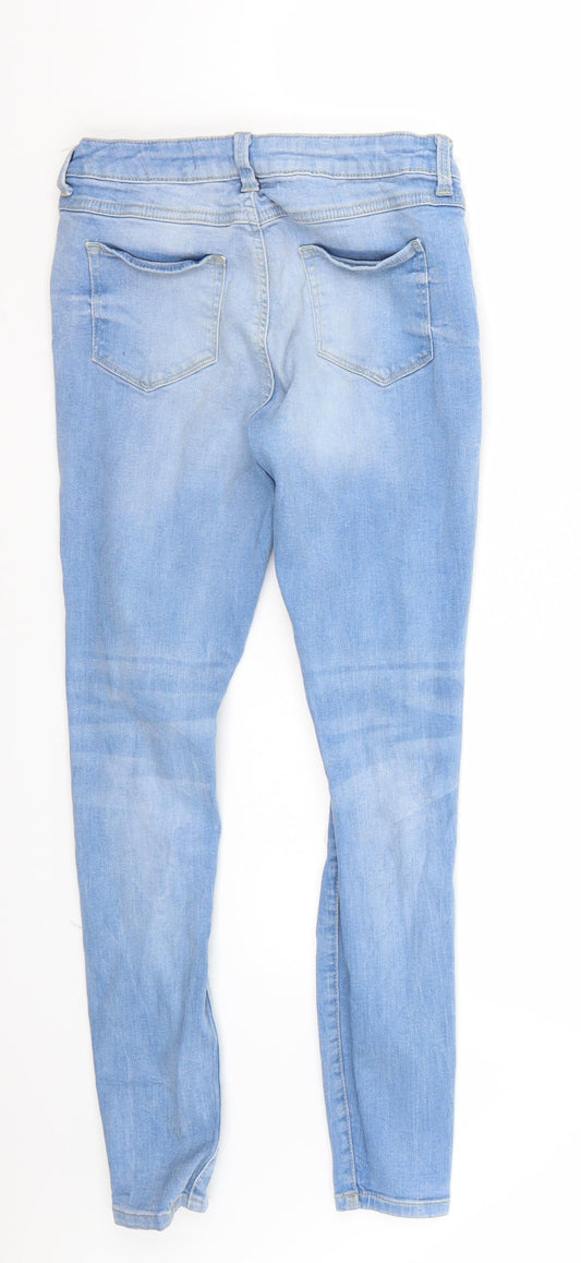Denim & Co. Womens Blue Cropped Jeans Size 10 L28 in