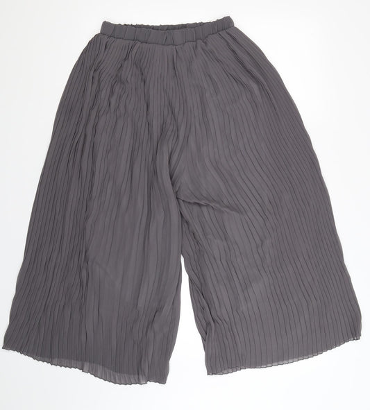 Preworn Womens Grey Cropped Trousers Size 28 in L20 in