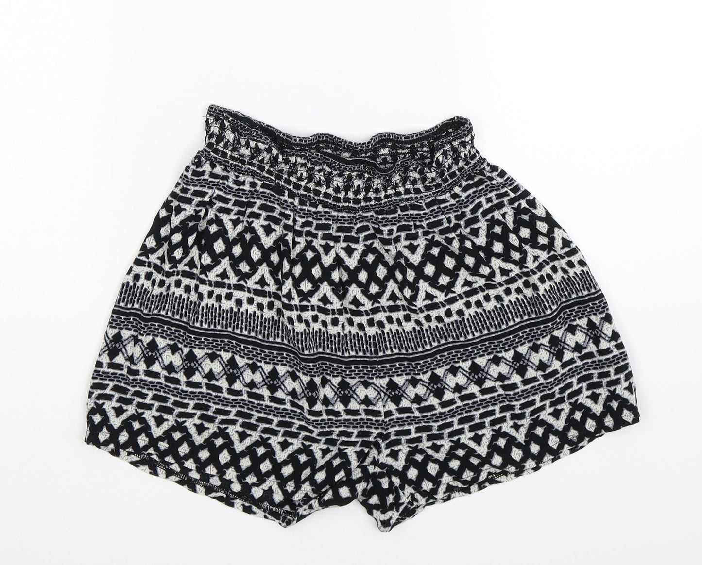 Brave Soul Womens Multicoloured Geometric  Hot Pants Shorts Size XS