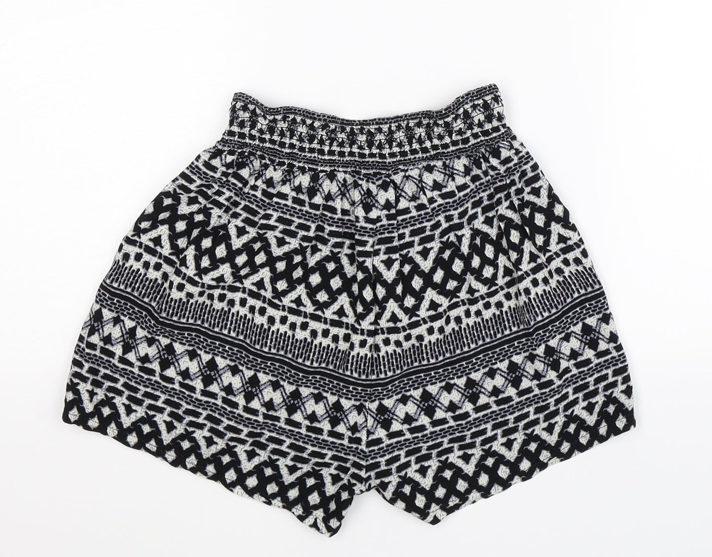 Brave Soul Womens Multicoloured Geometric  Hot Pants Shorts Size XS