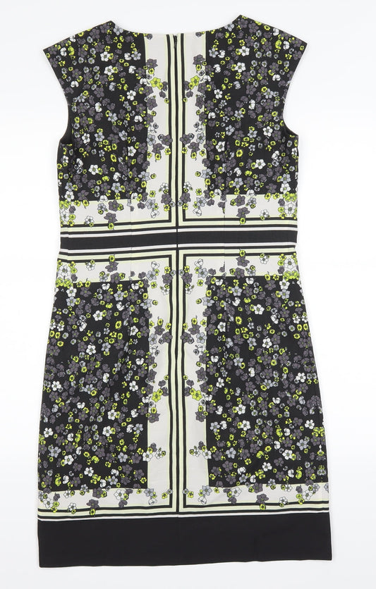 GREAT PLAINS Womens Grey Floral A-Line Size XS
