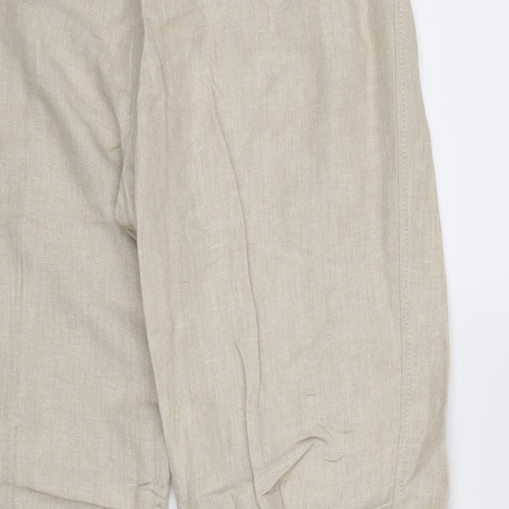 MINUET Womens Beige Trousers Size 14 L27 in