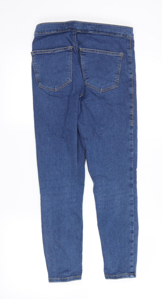 Topshop Mens Blue Denim Straight Jeans Size 28 in