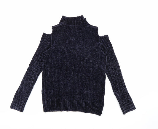 Dorothy Perkins Womens Blue Knit Pullover Jumper Size 10