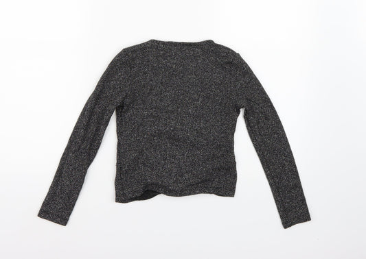 Candy Couture Girls Black Wrap Casual Size 11 Years