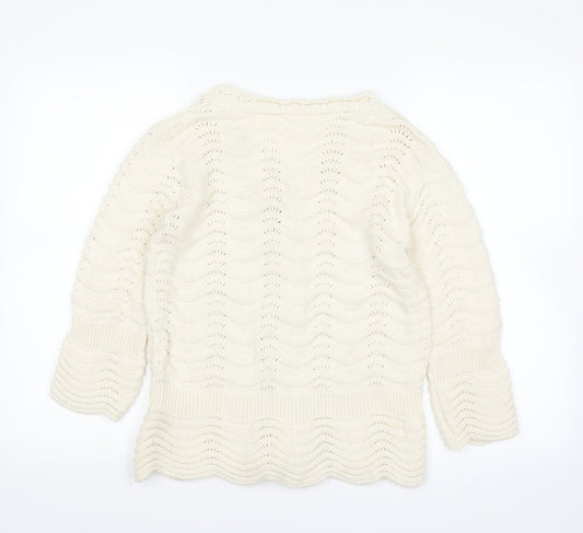 Wardrobe Womens White Cardigan Jumper Size 12