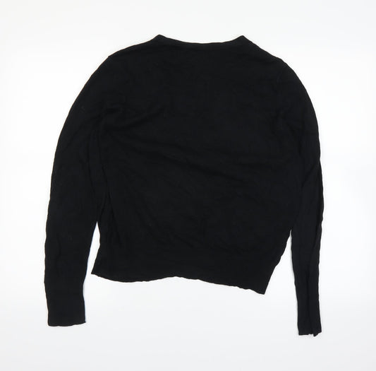 Worthington Womens Black Cardigan Jumper Size L