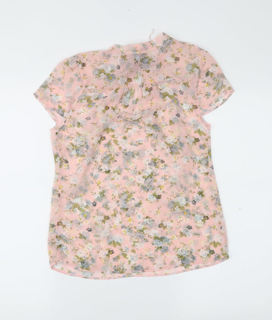 G:21 Womens Pink Floral Basic Blouse Size 8