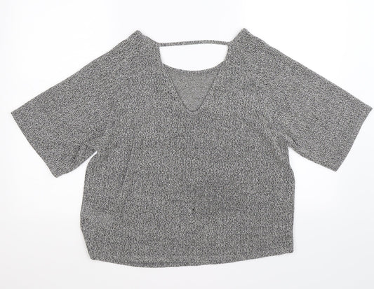 New Look Womens Grey Knit Pullover Jumper Size 10
