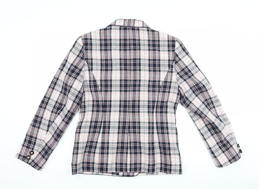 Spice Womens Pink Check Jacket Suit Jacket Size 10