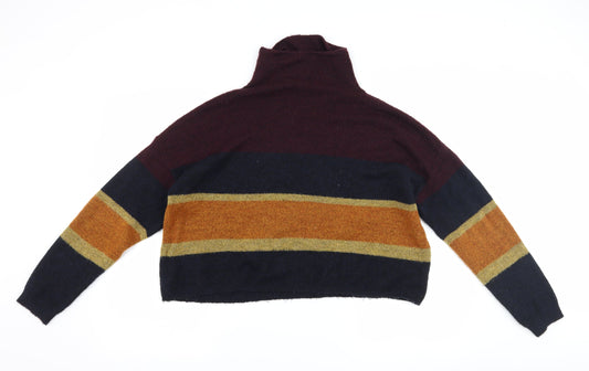 New Look Womens Blue Striped Pullover Jumper Size L