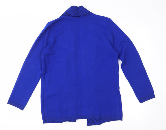 ME Womens Blue Knit Cardigan Jumper Size M