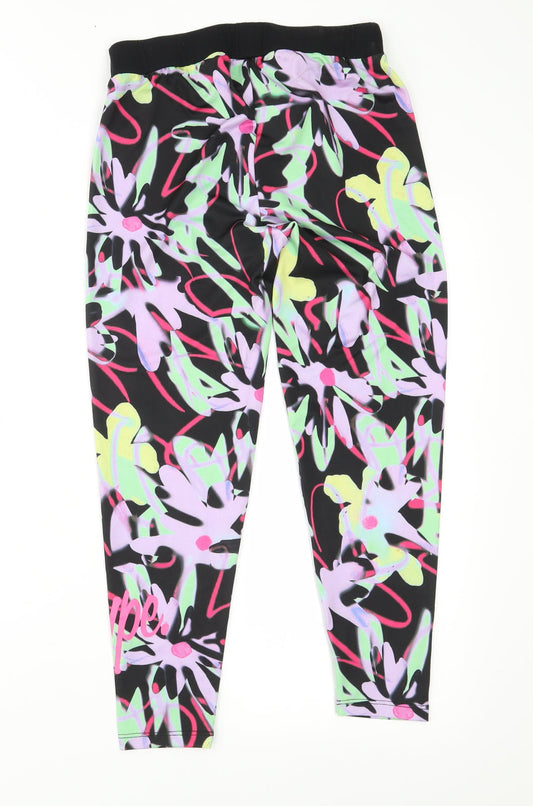 Hype Girls Multicoloured Geometric Jegging Trousers Size 13 Years