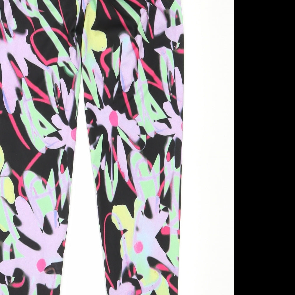 Brand and care label for Hype girls’ multicoloured geometric jegging trousers, size 13, years