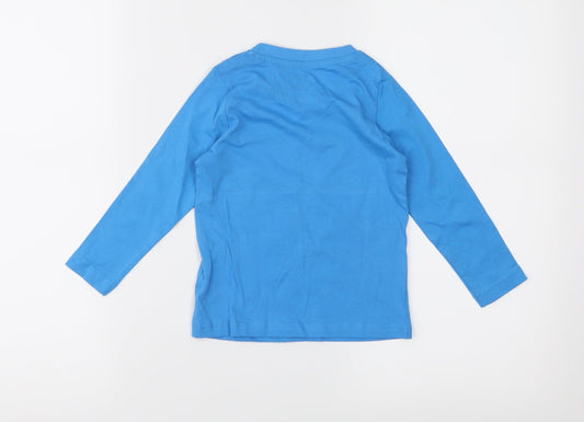 Lupilu Boys Blue Jersey Basic T-Shirt Size 12-18 Months - Bones
