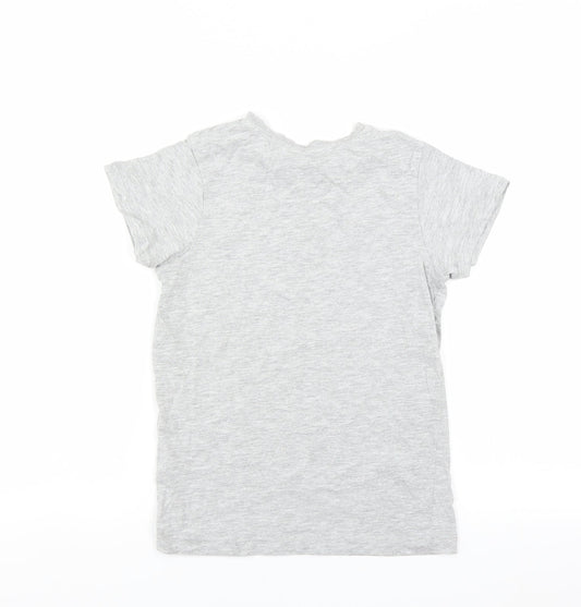 Matalan Boys Grey Basic T-Shirt Size 8 Years