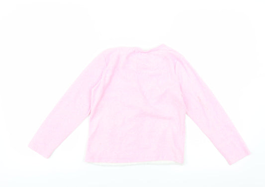 Primark Girls Pink Pullover Jumper Size 7-8 Years