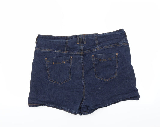 YesYes Womens Blue Hot Pants Shorts Size 22